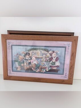 Home Interiors Gold Oval Logo Sticker on Wood Backing